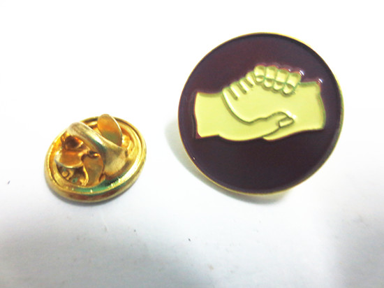 enamel gold badge